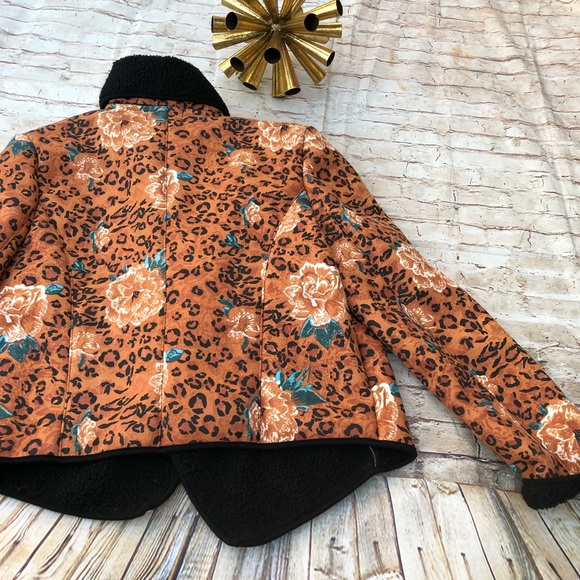 MINKPINK Wild Rose Coat Sherpa Jacket cheetah - Picture 7 of 8